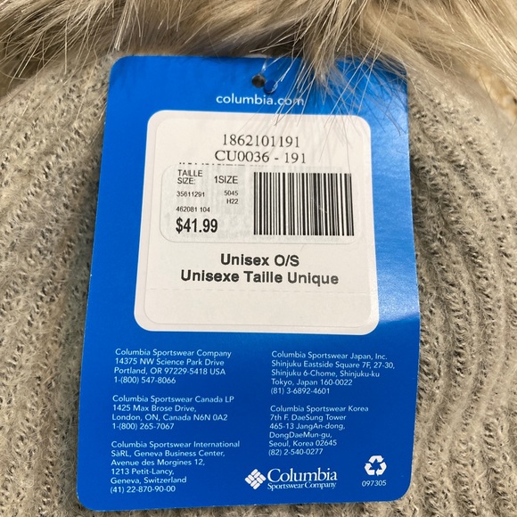 🔥NWT Columbia Winter Blur Chalk (Oatmeal) Pom Pom Beanie - Picture 3 of 5